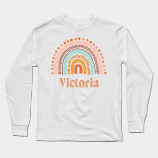 Hand Name Written Of Victoria Long Sleeve T-Shirt